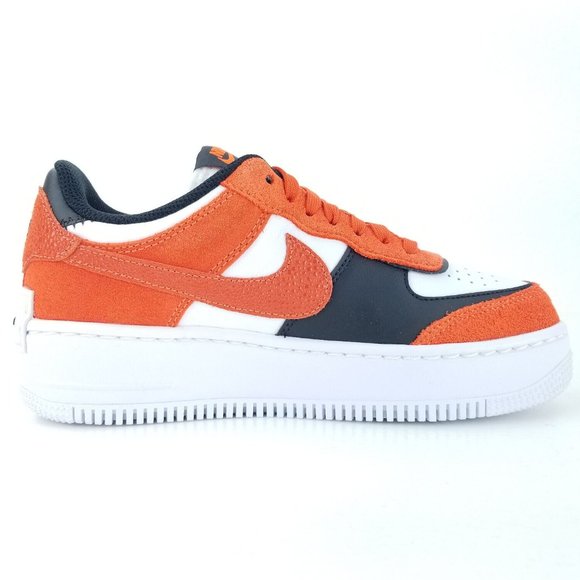 Nike Air Force 1 Shadow Rush Orange Black DQ8586 800 Women's Shoes Sizes 6.5